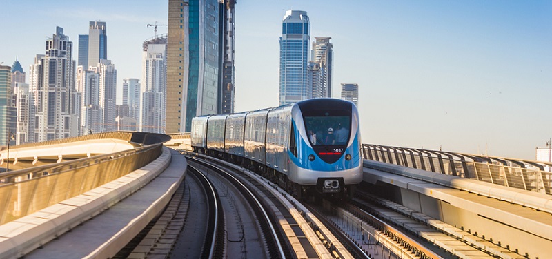 Dubai offentlig transport og nærmeste metrostasjon til Burj Khalifa og Dubai Mall
