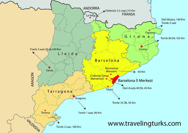katalonya özerk bölgesi haritası