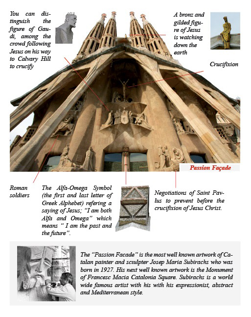 The Passion Facade The architecture style of subirach in passion facade in la sagrada familia