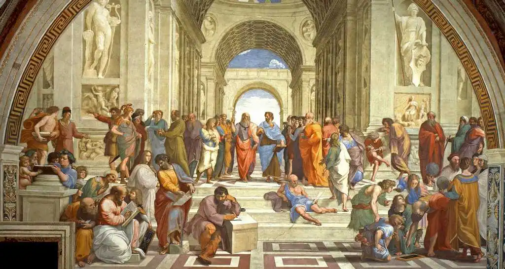 Escuela de Atenas / Rapael Museo Vaticano Pinturas Rafael