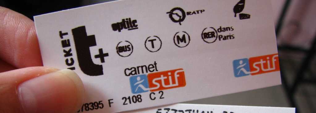 Billete de metro "carnet" precios de transportes y billete en paris