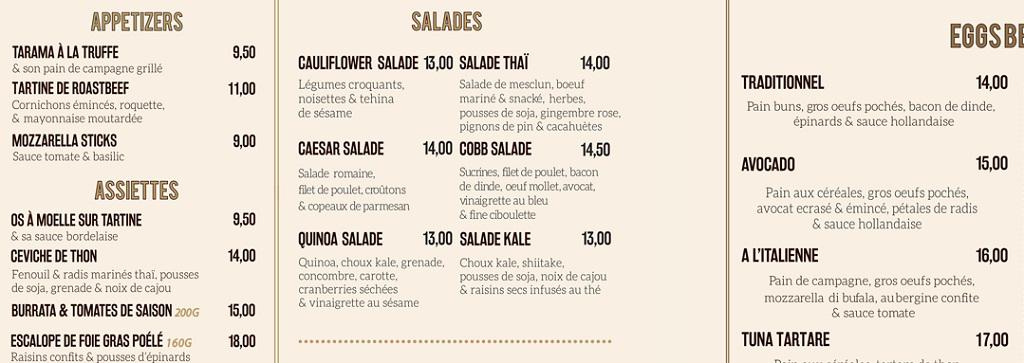 precios para comer en restaurantes en paris